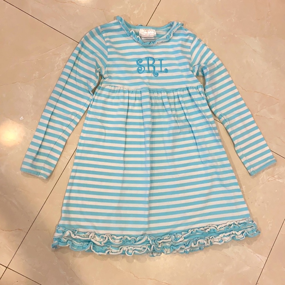 Girls dresses embroidered with initials SLR